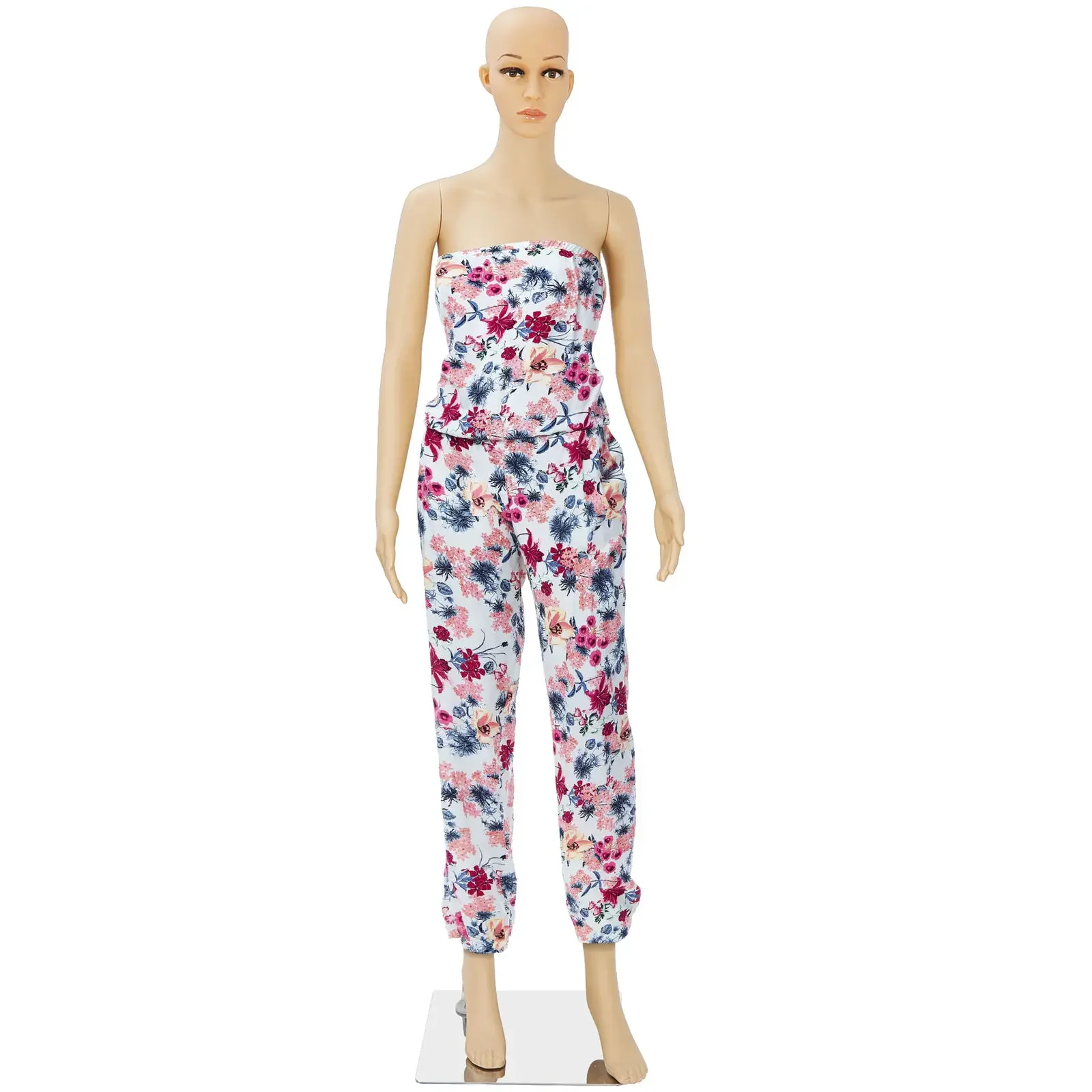 US Female Mannequin Full Body PP Realistic Display Head Turns Dress Form with Base Manikin Full Body Dress Form