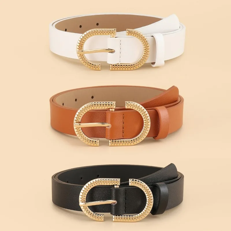 Vielseitiger Damengürtel mit S-förmiger Legierungsschnalle, minimalistisches Design – modischer, retro-eleganter Gürtel für Jeans, Gürtel für Damen