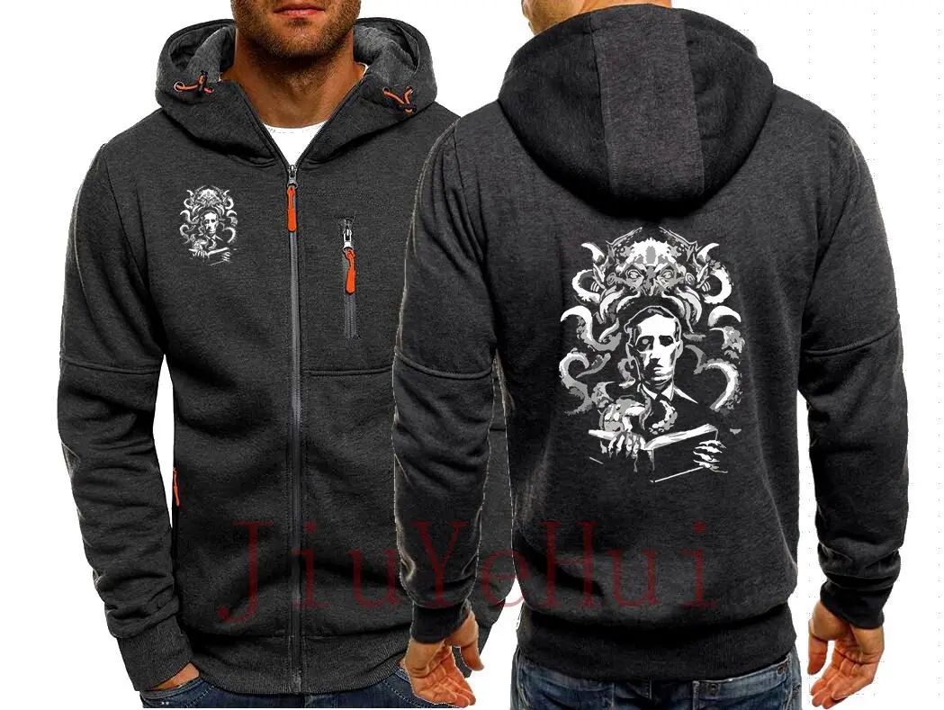 Cthulu And Lovecraft Miskatonic University Hooded Sweatshirt Men Call Of Cthulhu Necronomicon Zipper Sweatshirts Hoodies