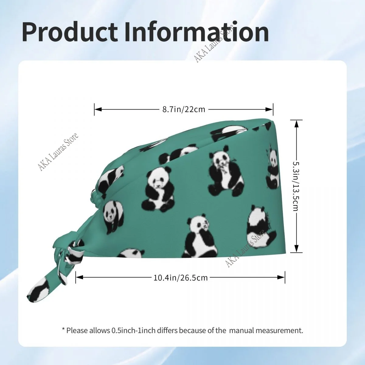 Panda Accessori infermieristici Cappello Scrub Berretto chirurgico Dentista Berretto da laboratorio per animali Berretto Scrub Anestesia Scrub Cap