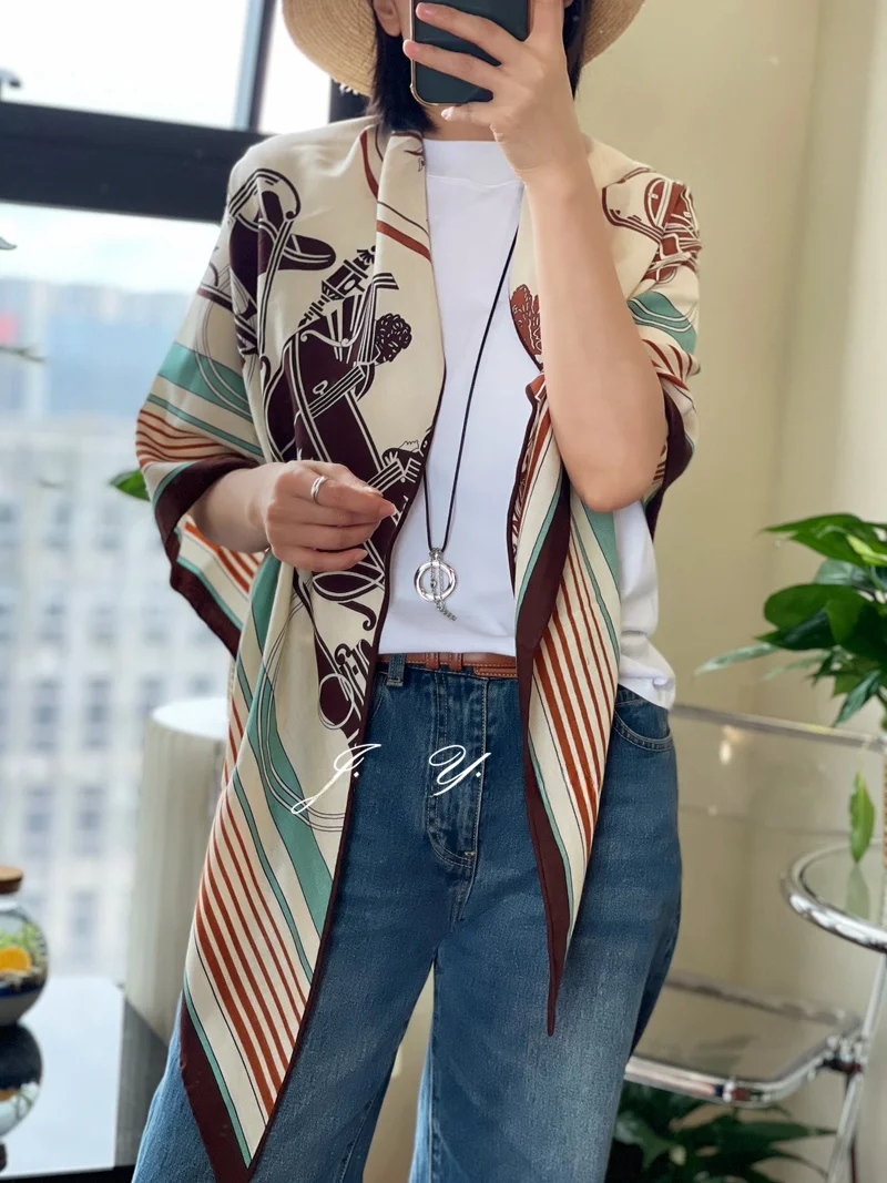 Echarpe-triangulaire-bibliotheque-timbre-bleu-marron-polyvalent-00-laine-echarpe-foulard-en-soie-poincon-23cm-correspondant-accessoire-de-banlieue