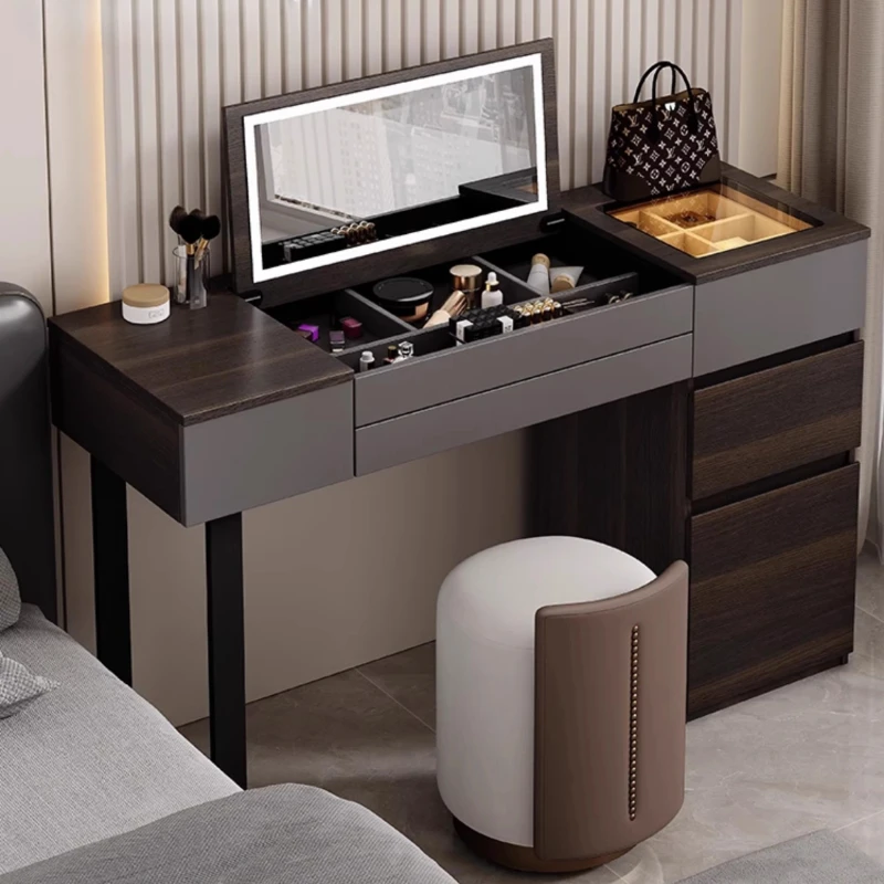 

Italian Minimalist Flip Dresser Storage Cabinet Bedroom Furniture Makeup Vanity Dressing Table Makeup Desk Dressers Vanities