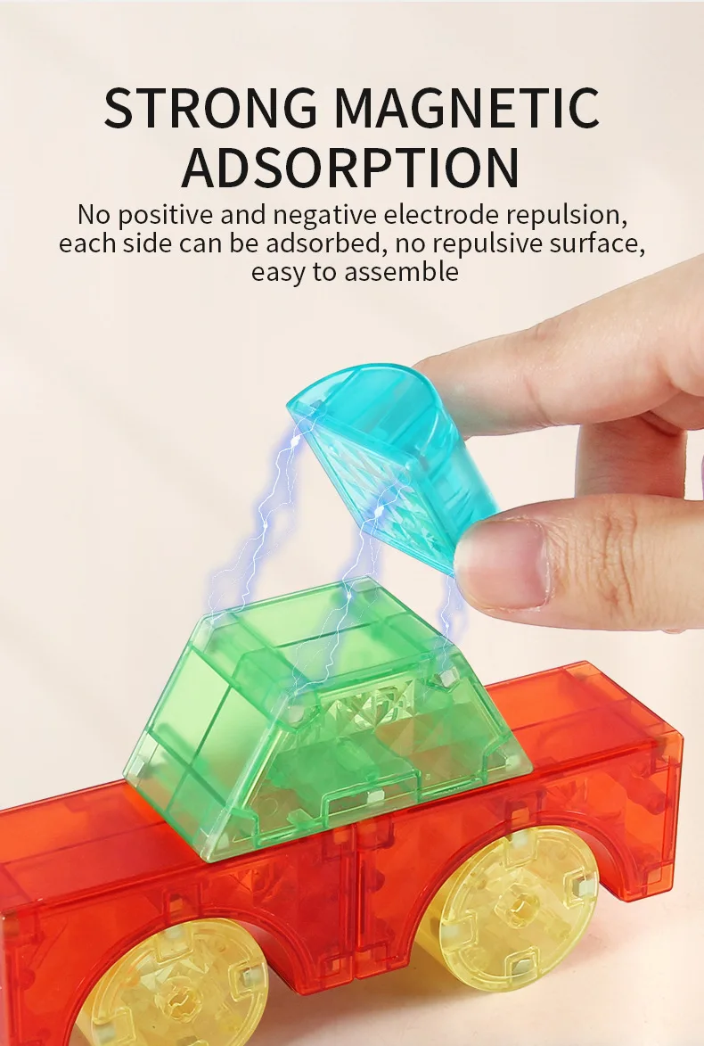 Veelzijdige magnetische bouwstenen 3D kleurrijke puzzels STEM Montessori zintuiglijk speelgoed voor kinderen vanaf 3 jaar Cadeaus voor jongens en meisjes