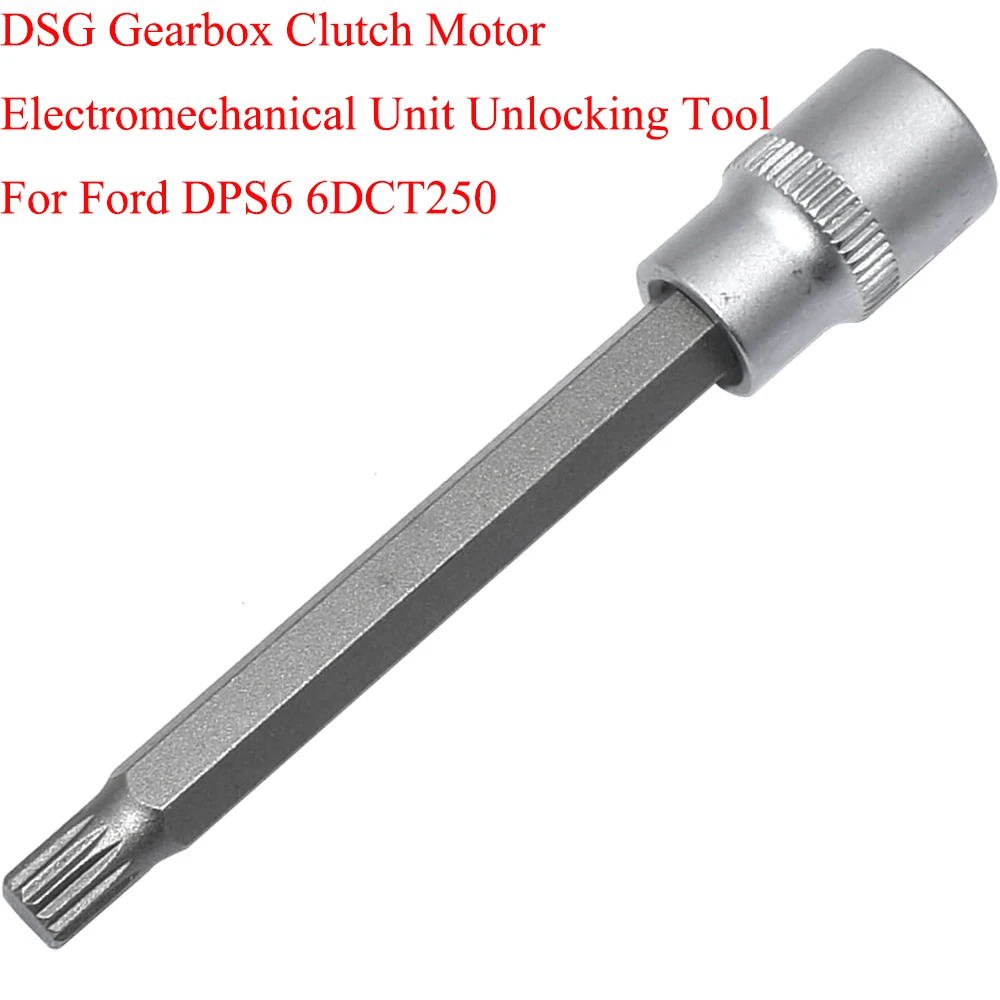 Gearbox Clutch Motor Electromechanical Unit Unlocking Tool For Ford DPS6 6DCT250 14 Spline Socket with 1/4