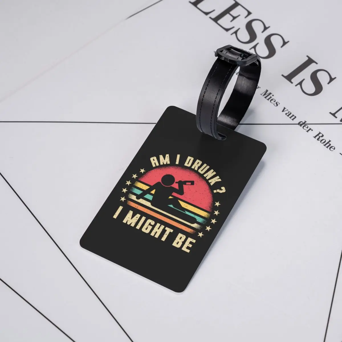 Custom Am I Drunk I Might Be Humor Alcohol Saying Luggage Tag Privacy Protection Baggage Tags Travel Bag Labels Suitcase