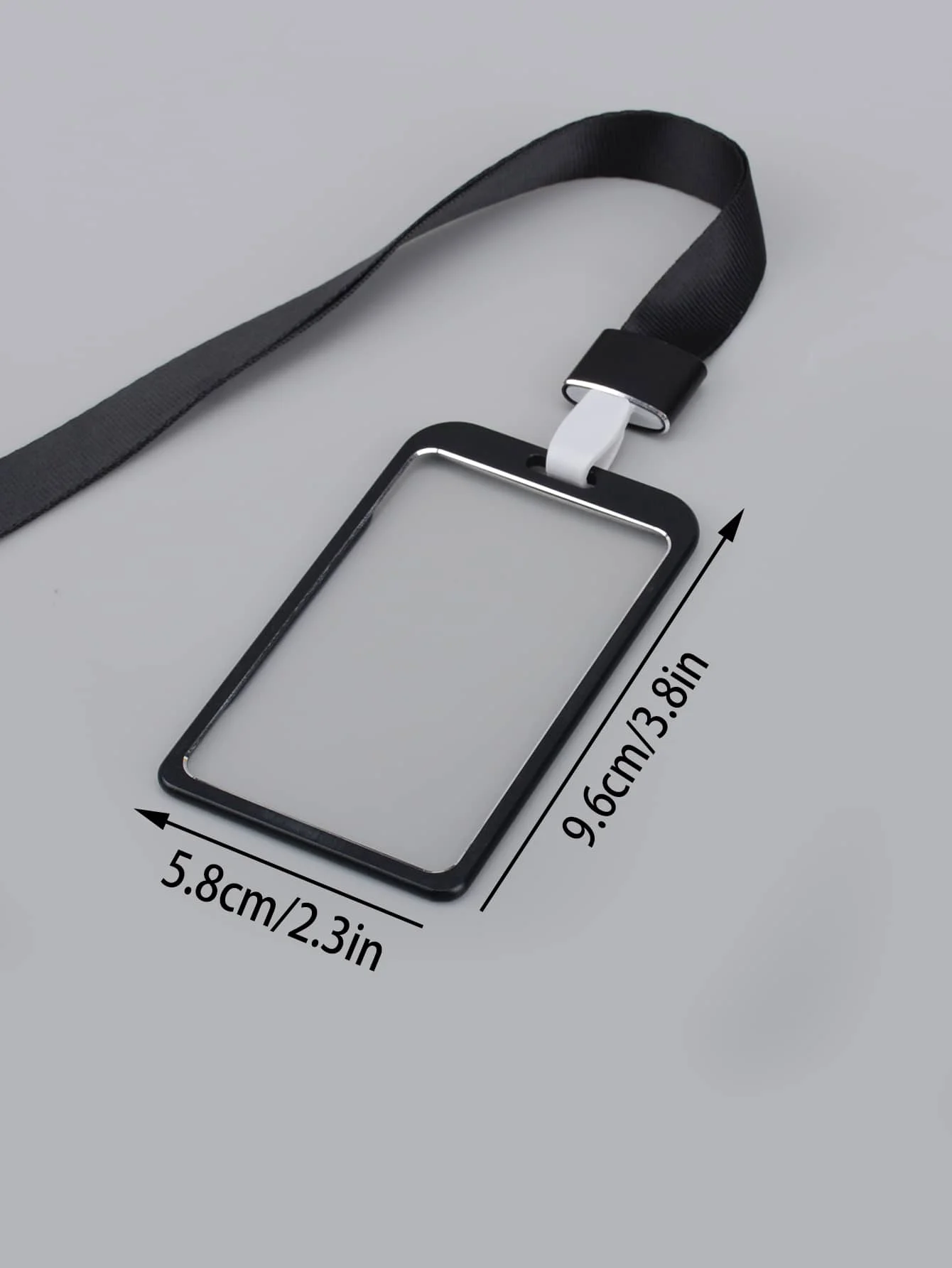 Stilvoller Ausweishalter aus Aluminiumlegierung – mit Umhängeband, Clip für Studentenausweise, Bürobedarf, tragbare Kartenaufbewahrung – Detail 9