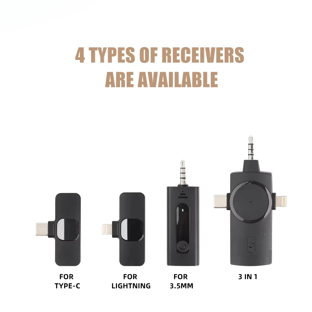 K9 microfone duplo sem fio tipo C adaptador IOS para iphone Android celular mini microfone de lapela para transmissão ao vivo