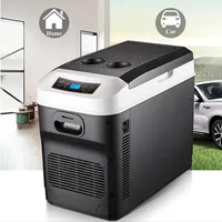 15L Car Home Mini Refrigerator Fridges DC12/24V Drinks Cooler Heater Keep Fresh Warm for Car Home Pinic Camping 0~65 Degrees
