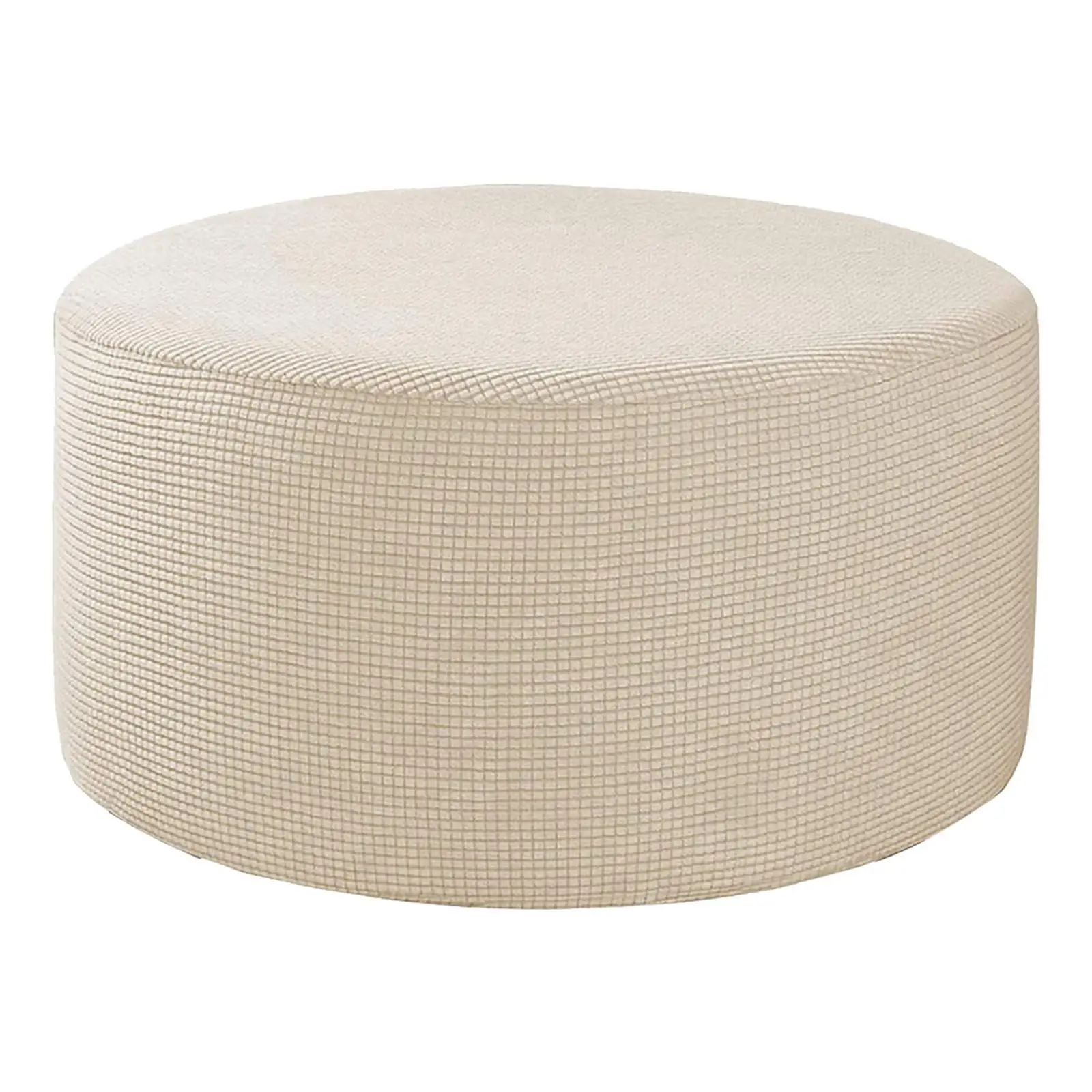 Ottoman Slipcovers Round Ottoman Footstool Cover Removable Kahki