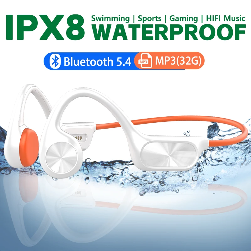 IPX8 防水骨伝導ヘッドフォン X7 Bluetooth 32 ギガバイト MP3 水泳