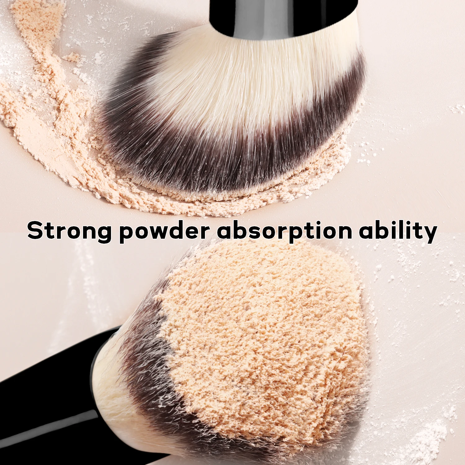 Single Powder Contour Blusher Foundation แปรงแต่งหน้าปุยและนุ่มหัวกลมทักษะการขัดภาพวาดเครื่องมือความงาม