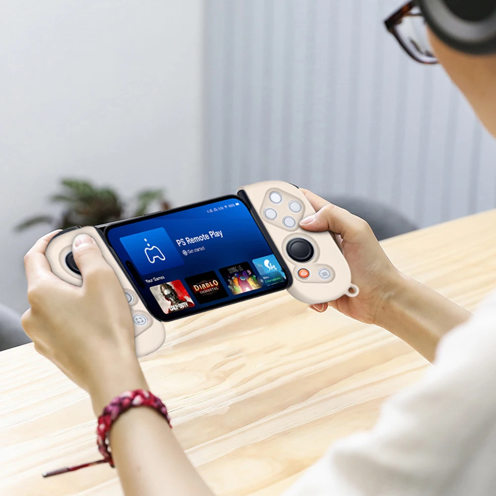 Soft Silicone Case Shockproof Protective Cover for Backbone One Mobile Gaming Controller Handle Protective Case with Lanyard