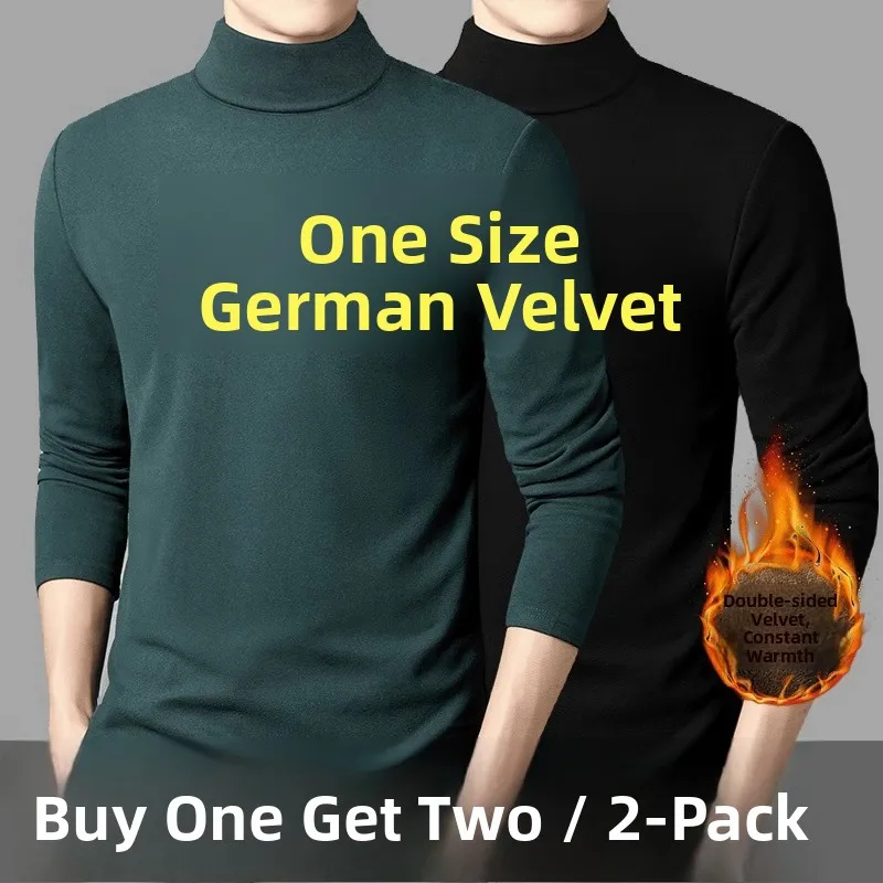 Thiened Fce Warm Unterwäsche Long Sve T-Shirt Herren Slim Fit High Collar Base irt Herbst Winter Thermo-Unterbekleidung