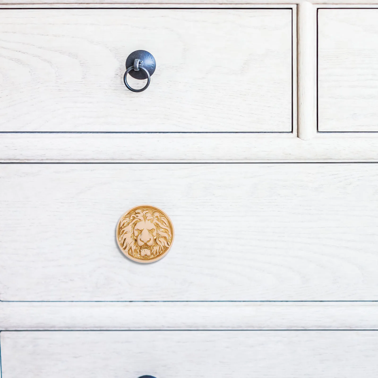 

3 Pcs Lion Head Handle Dresser Knob Drawer Cabinet Single Hole Pulls Handles Zinc Alloy Creative Knobs
