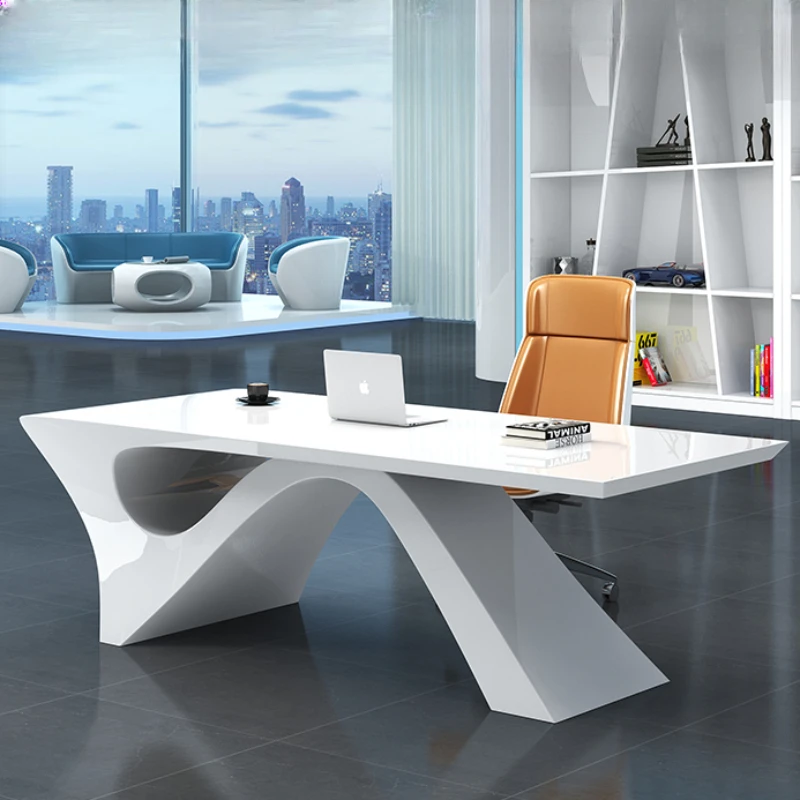 Conference Table Desk Work Workshop Drawer Computer Drawers Reading Room Desks Study Mesa De Escritorio Shelves White Modern