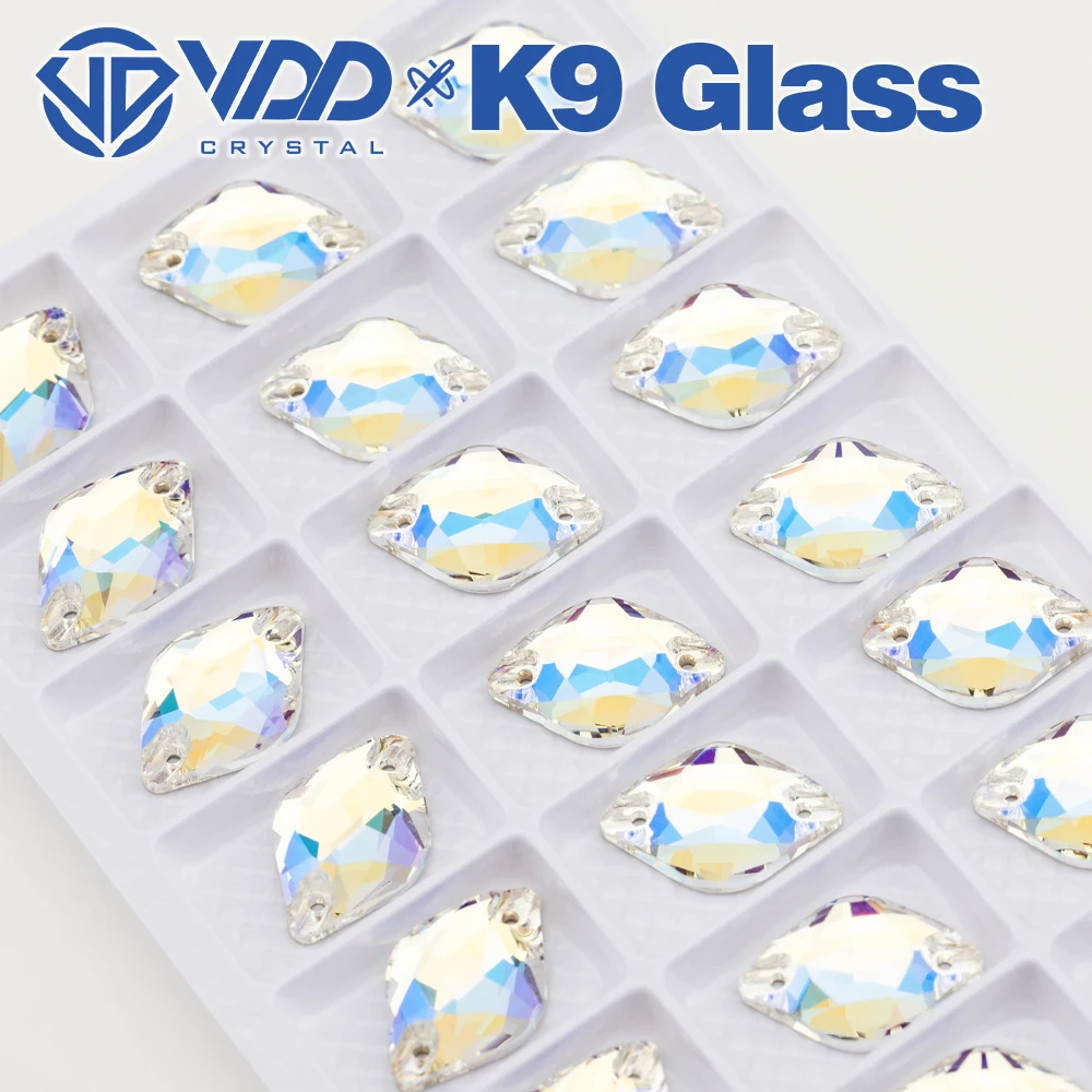 VDD S256 Moonlight Lemon Hochwertige K9-Glas-AAAAA-Applikationssteine, Kristall-Flachrückseite, zum Aufnähen, für Kleidungsdekorationen – Detail 6