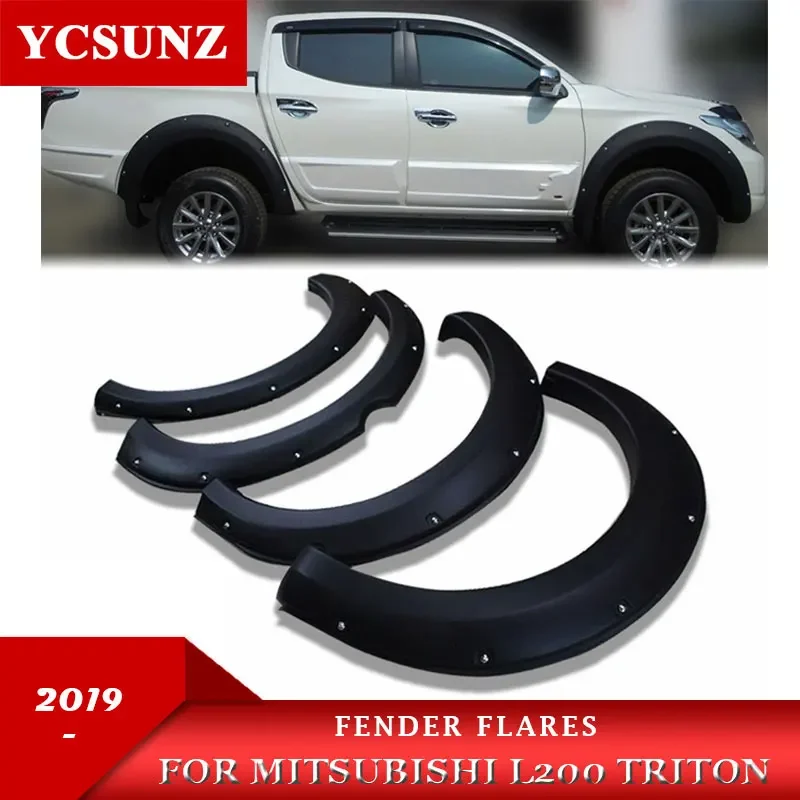 6 inch Wheel Arch Fender Flares With Nut For Mitsubishi L200 Triton 2019 2020 2021 Ram 1200 Strada Strakar Barbarian Double Cab