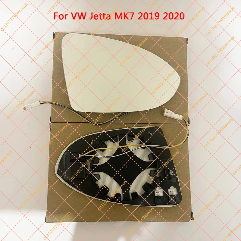Heated Rear Mirror Glass Blind Spot Warning Wing Glass USA Version for MK7 2019 2020 Car