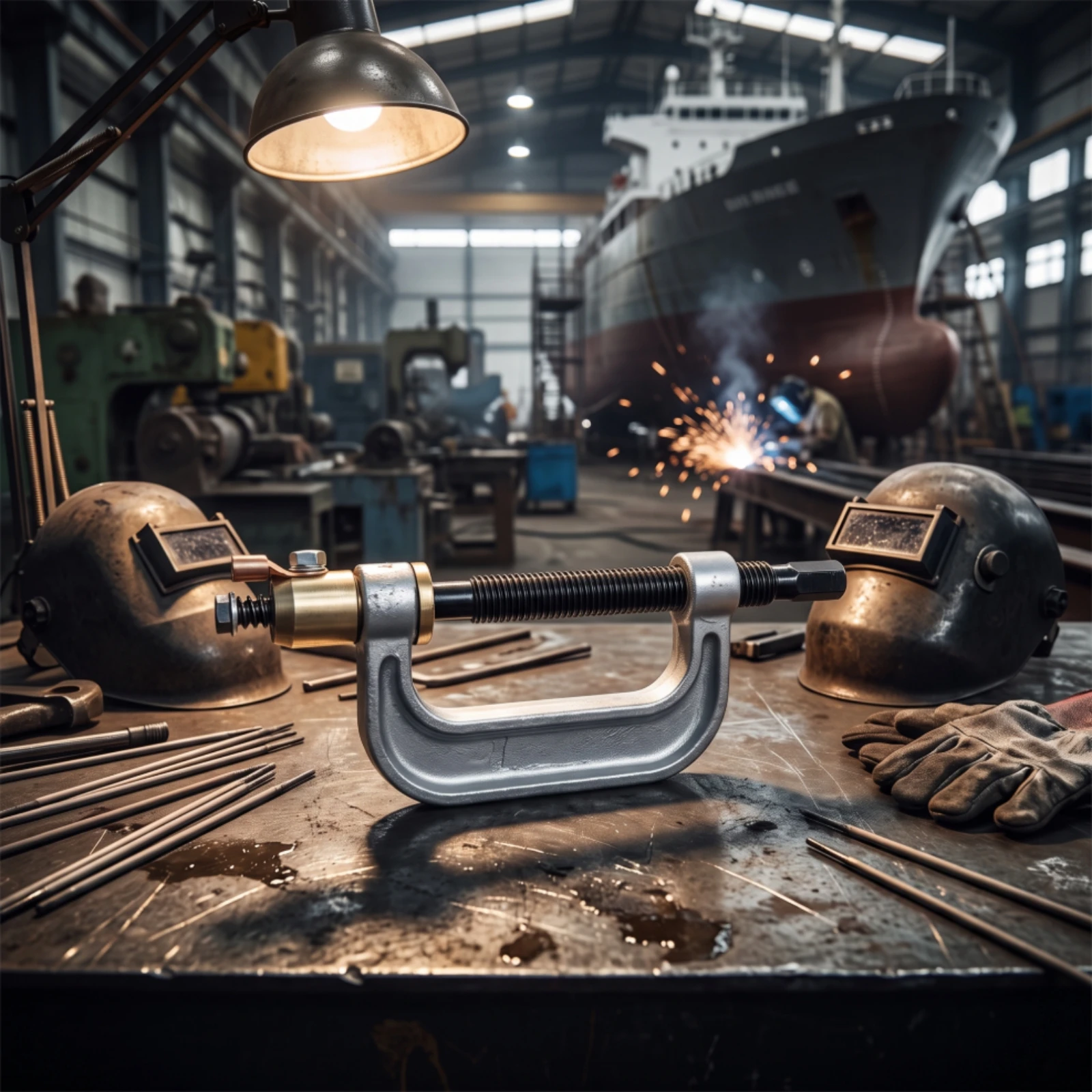 Metal-Joining Ground Clamp Rotating Grounding Clamp with Swivel Anti-Twist Heavy Duty for Welders, Metal Fabrication