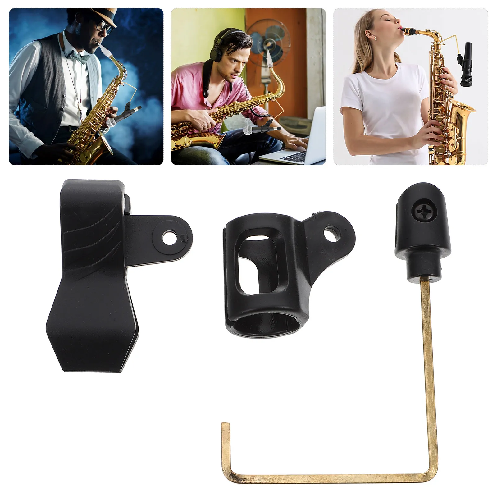1Pcs Versatile ABS Microphone Clip Sax Mic Holder Durable and Trustworthy Tool for Multiple Tasks Assorted Color
