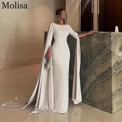 MOLISA Prom Dresses Mermaid Half Sleeve O-Neck Back Slit Zipper Floor-Length Elegant Party Evening Gowns Women 2024 فساتين الس