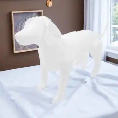 

Dog Mannequin For Clothing Display Durable Pet Sculpture Smooth Touch Easy Clean Versatile Shop Mall Exhibition Stage Prop