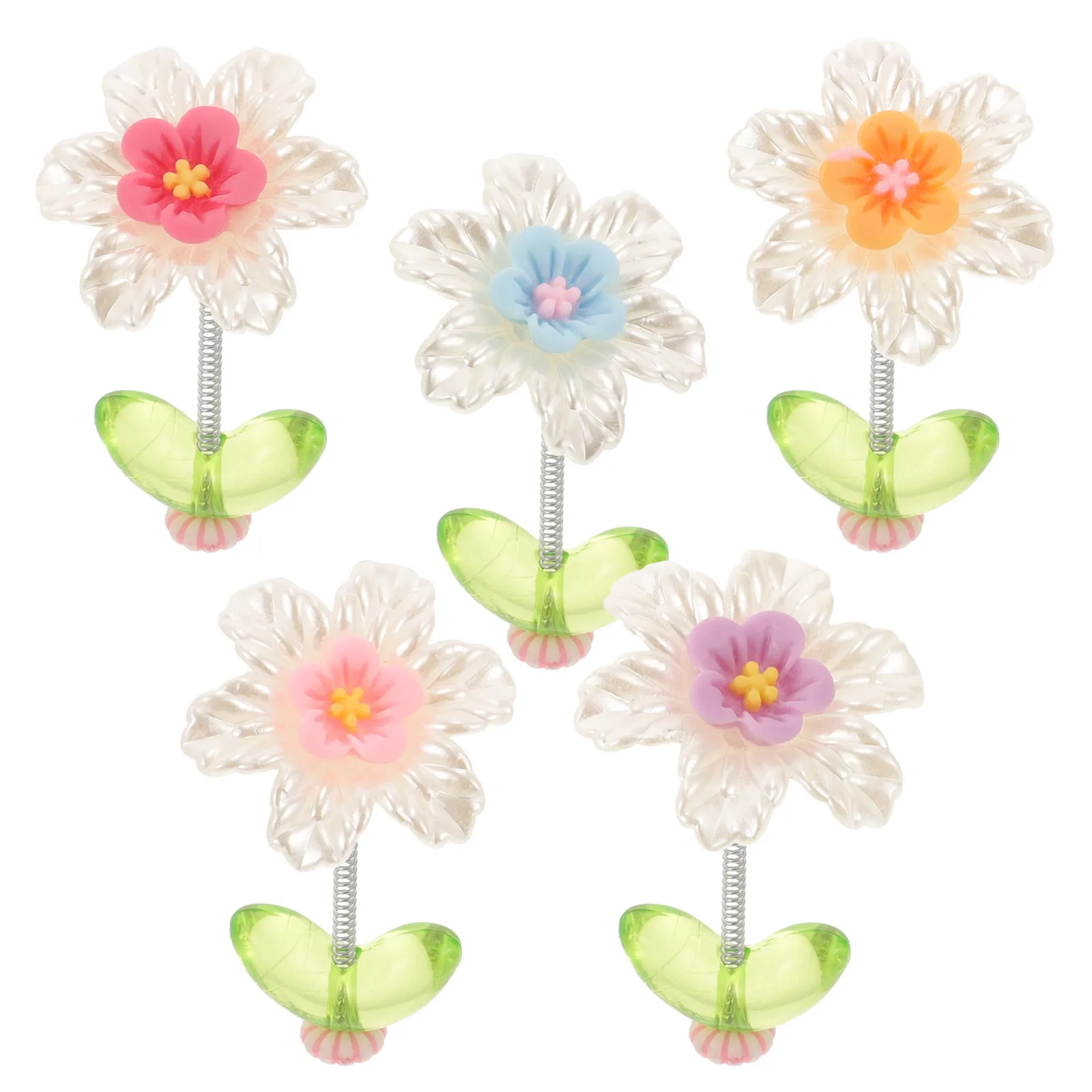 

5pcs Dashboard Decorations Resin Flower Accessories For Women Interior Car Ornaments Fade Resistant Aesthetic Car Decor