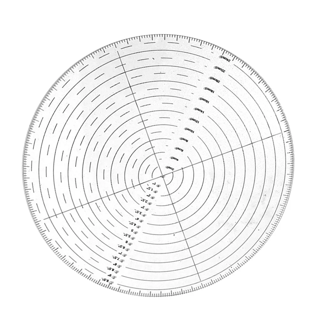 10inch Acrylic Round Center Finder Circle Gauge Woodworking Ruler For Drawing Circle For Wood Poster Boards Plastic Metal Glass