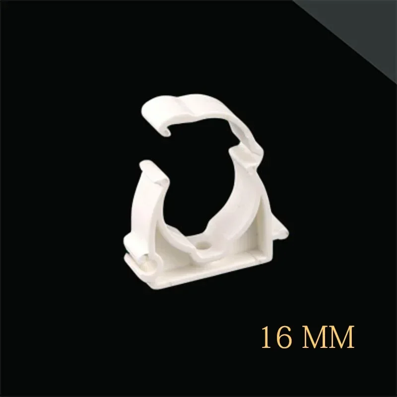 10 Stück weißer Kunststoff-PPR-Klemmhalter für Wasserrohr-Rohrverschraubungen mit Abdeckung, Außendurchmesser 16 mm, 20 mm, 25 mm, 32 mm