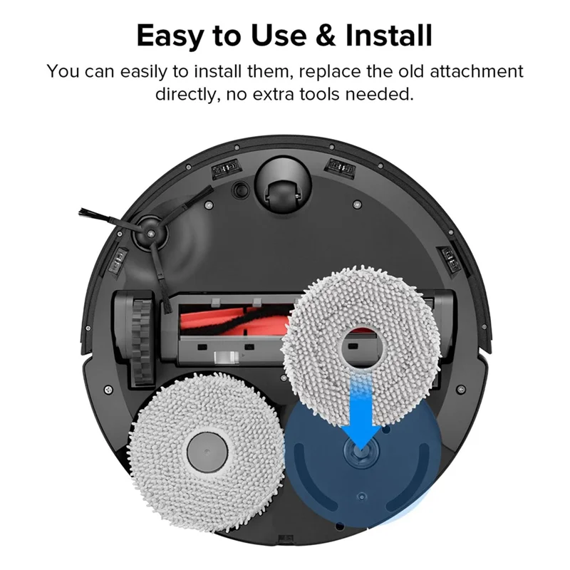 Cleaning Robot Cleaning Kit For Roborock Q Revo Accessory Kit, Including Main Brush,Mop Pad,Side Brush,Filter Hepa, Etc.-Y48A