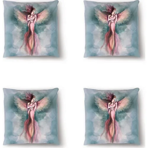 Jade Livaoğlu Home Custom Design Velvet Decorative 4'lü Filled Kombin Pillow decorate Case