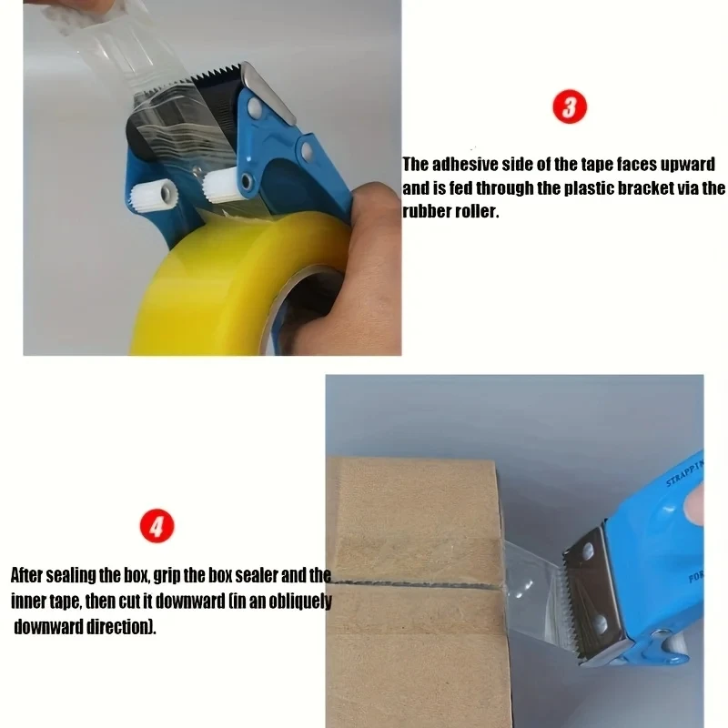 Transport Packaging Tape Dispenser, Heavy Duty Metal Packaging Tape Gun, Handheld Tape Cutter