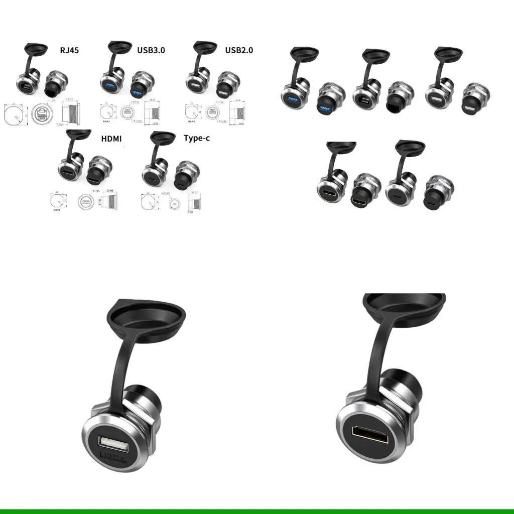 

U55C 2 шт. переходники USB3.0 с высокой проводимостью из цинкового сплава, компактная конструкция для постоянного монтажа