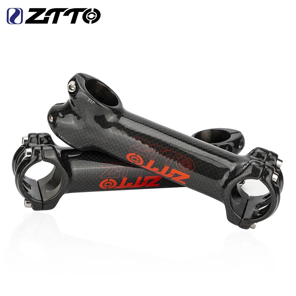 ZTTO Carbon Aluminum Bike Stem 140 150mm Extra Long 31.8mm Bicycle Handle Bar Clamp Fork Steerer Fixed Track Bike Road Bike