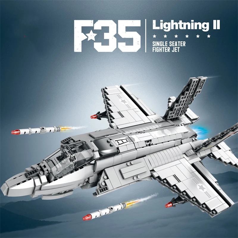 aircraft-series-f35-fighter-building-blocks-model-famous-wwii-military-airplanes-moc-bricks-sets-boys-toys-gifts-for-childrens
