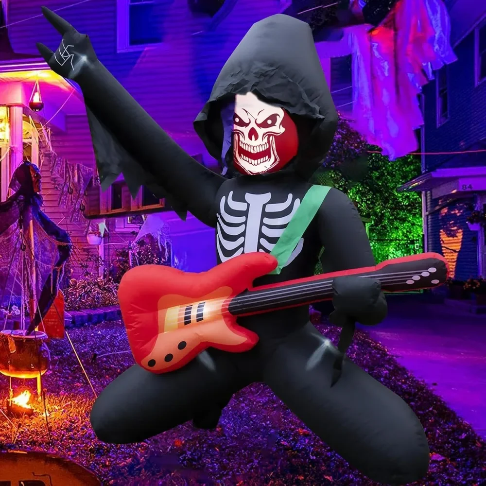 7ft Halloween Inflatables Grim Reaper Outdoor Halloween Decorations,  Built-in Lights  Halloween Blow Upsfor Lawn, Garden, Porch