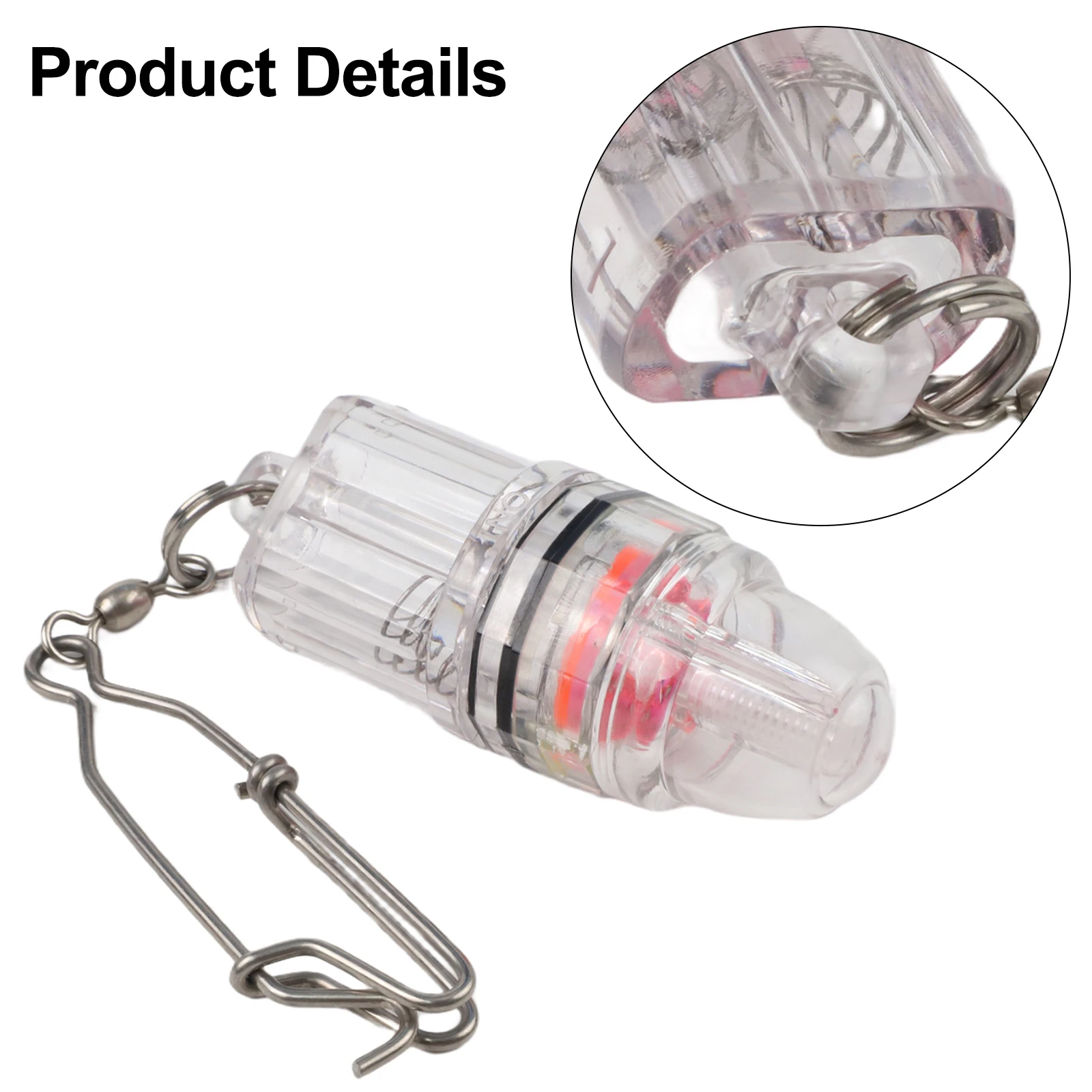 LED Fishing Light for Deep Sea Use with Dual Steady and Flashing Modes to Improve Underwater Lure Visibility and Fish Catch Rate