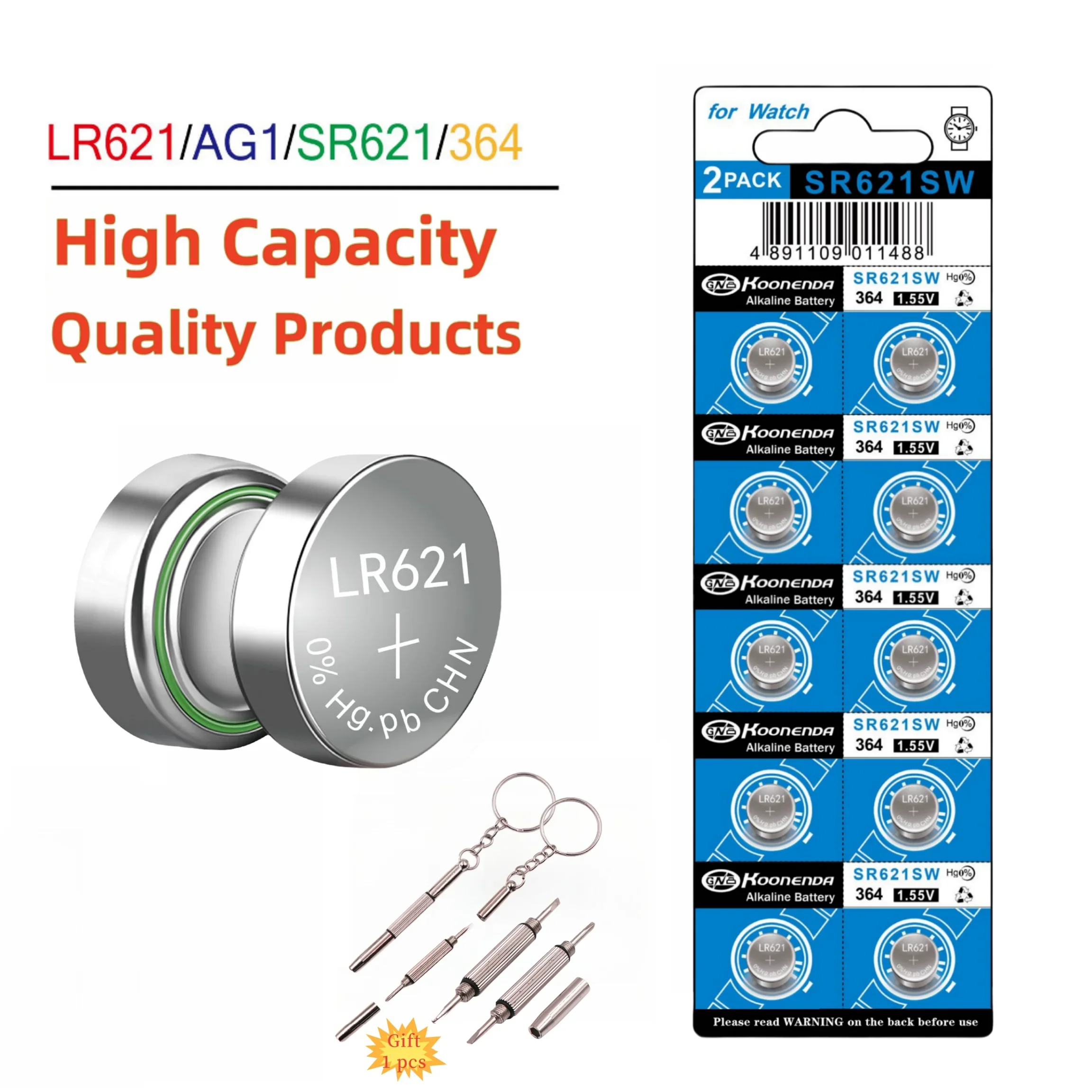 4-50Pcs 1.55V AG1 LR621 364 164 531 SR621 SR621SW SR60 CX60 Button Battery for Watch Toys Remote calculators Cell Coin Batteries