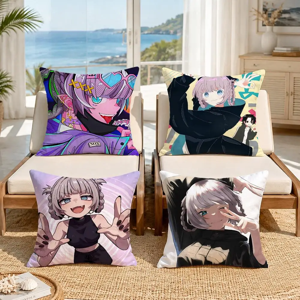 Anime Call of the Night Cushion Cover Soft Pillow Cover Two‑Side Printing Throw Pillow Case for Sofa Pillowcase Home Decoration