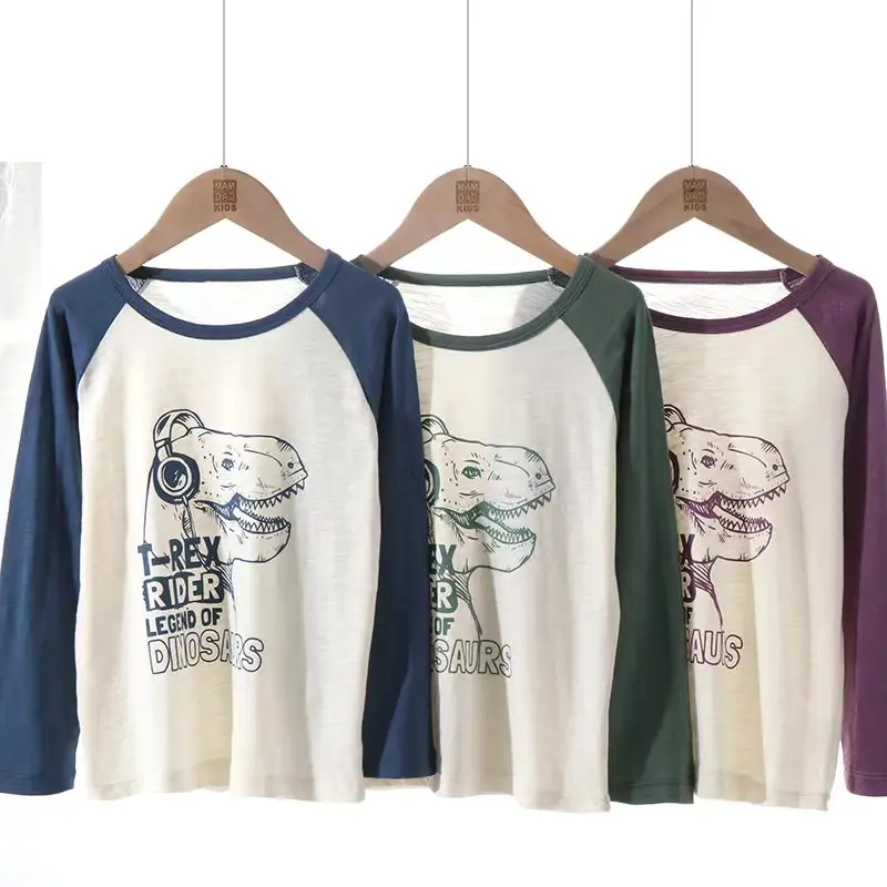 

3-16 Years Spring Summer Children Clothes Tops Gilrs Boy Cotton Dinosaur Tees Gilrs Boys Fashion Clothes Kids T-shirts