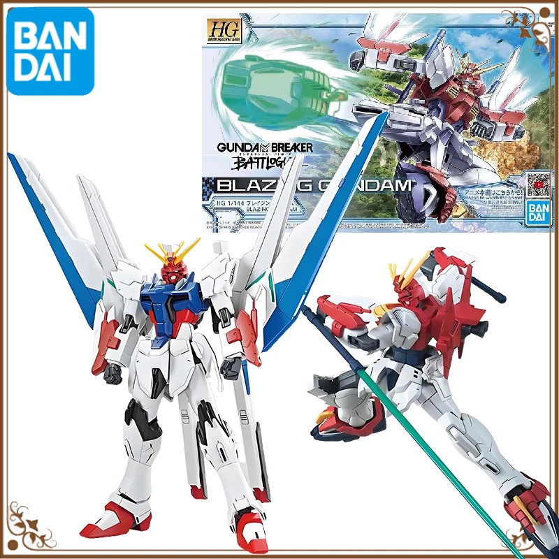 Genuine Bandai HG 1/144 Breaker Battle Record Hot Blazing Gundam Anime Action Figure Assembly Toys Gift Collectible Model