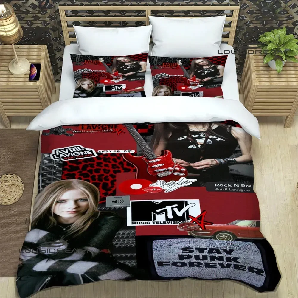 Singer AVRIL LAVIGNE Printed Bedding Sets exquisite bed supplies set duvet cover bed comforter set bedding luxury birthday gift