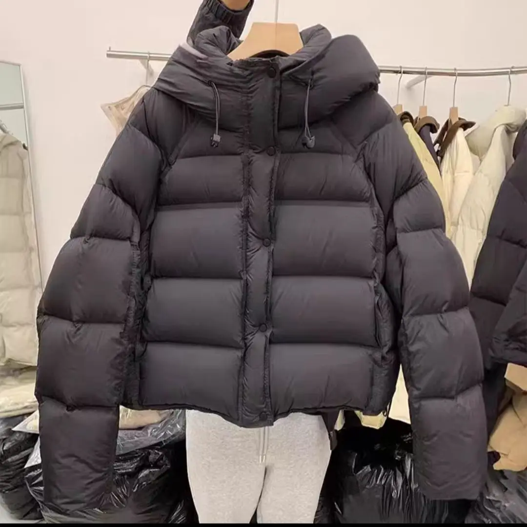 Trendy Thickened Loose Cotton Jacket 2025 Winter New Style Versatile Bread Cotton Coat Short Sleeve Long Sleeve Available