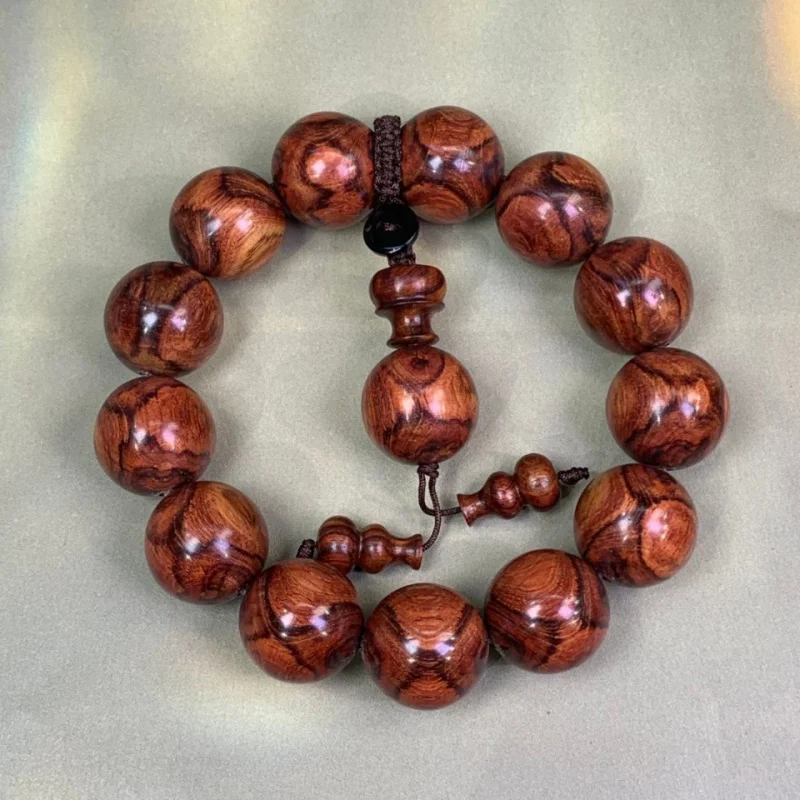

Подлинный браслет с одной петлей, 18 мм, коллекционные буддийские молитвенные бусины, премиальные бусины ручной работы из хайнаньского хуанхуали.