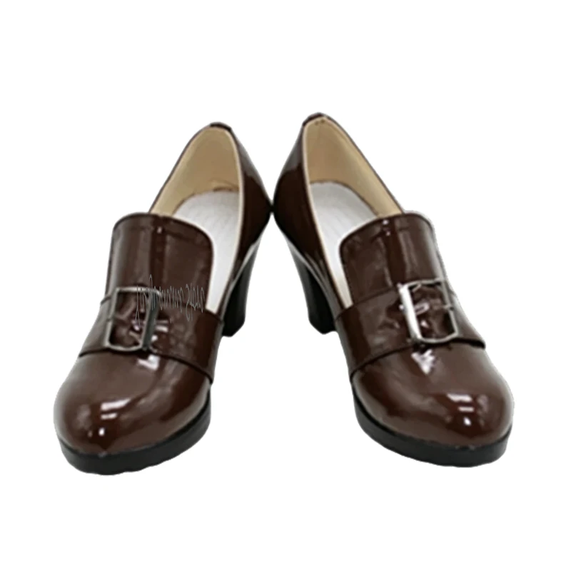 chaussures-de-cosplay-anime-ciel-phantomhive-bottes-marron-fonce-accessoires-de-costume-de-fete-d'halloween