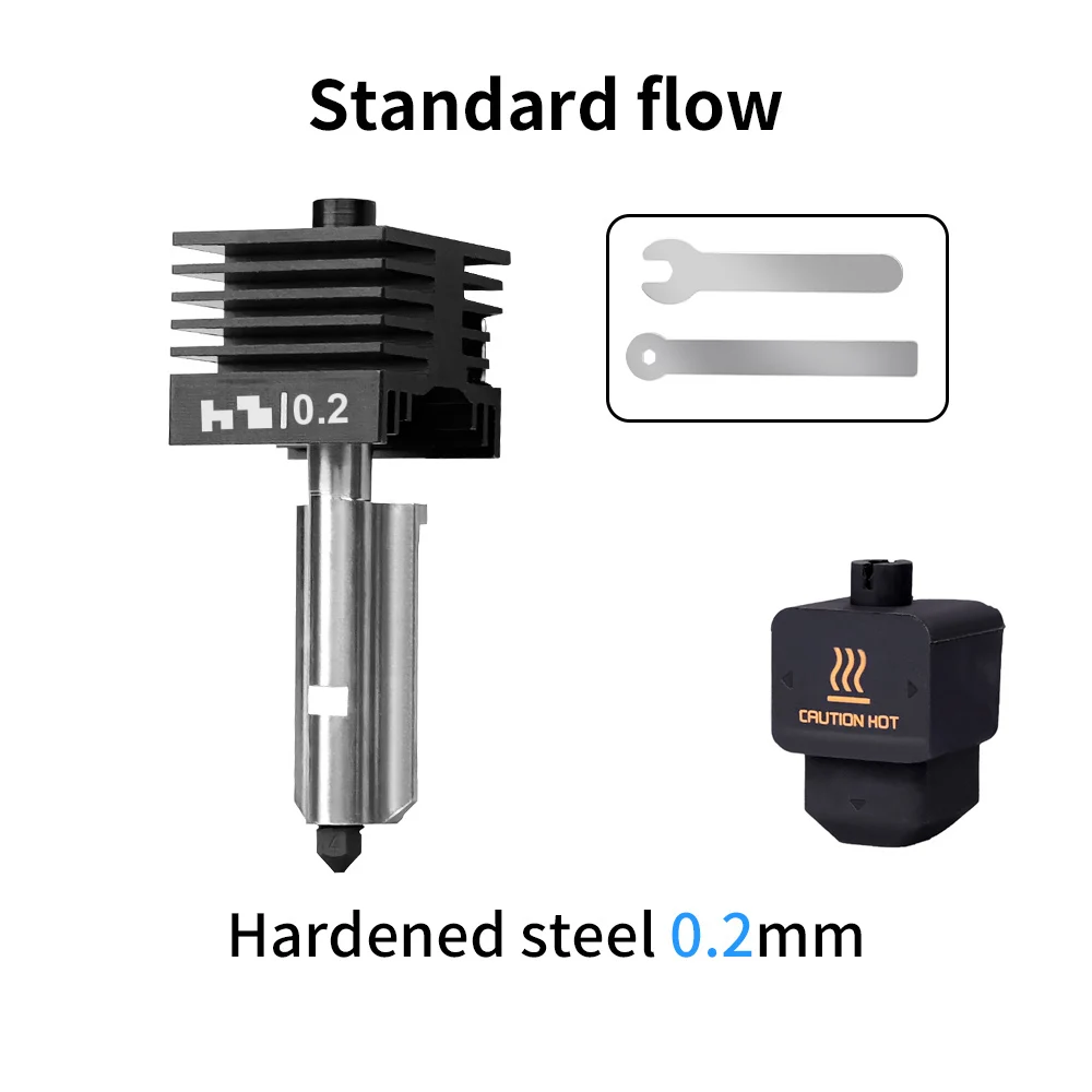 Nieuwe Hoge Kwaliteit H2D H2S H2C Hotend Kit met 0.2/0.4/0.6/0.8mm Gehard stalen Mondstuk Vervang Hotend Kit Voor Bambu H2D A1/A1mini