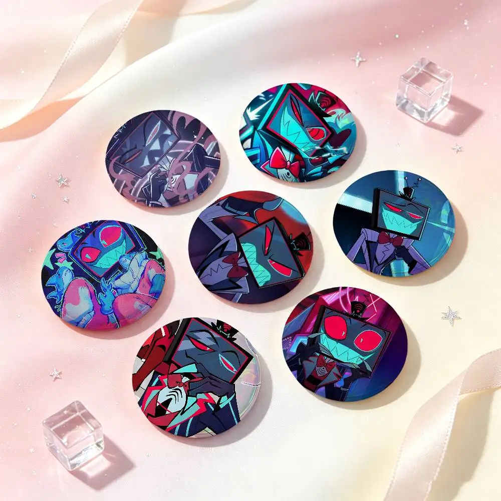 Vox Anime Character Badges Button Round Creative Pin Brooch Badge Bag Decor Accessories Fans Collect Friends Gifts
