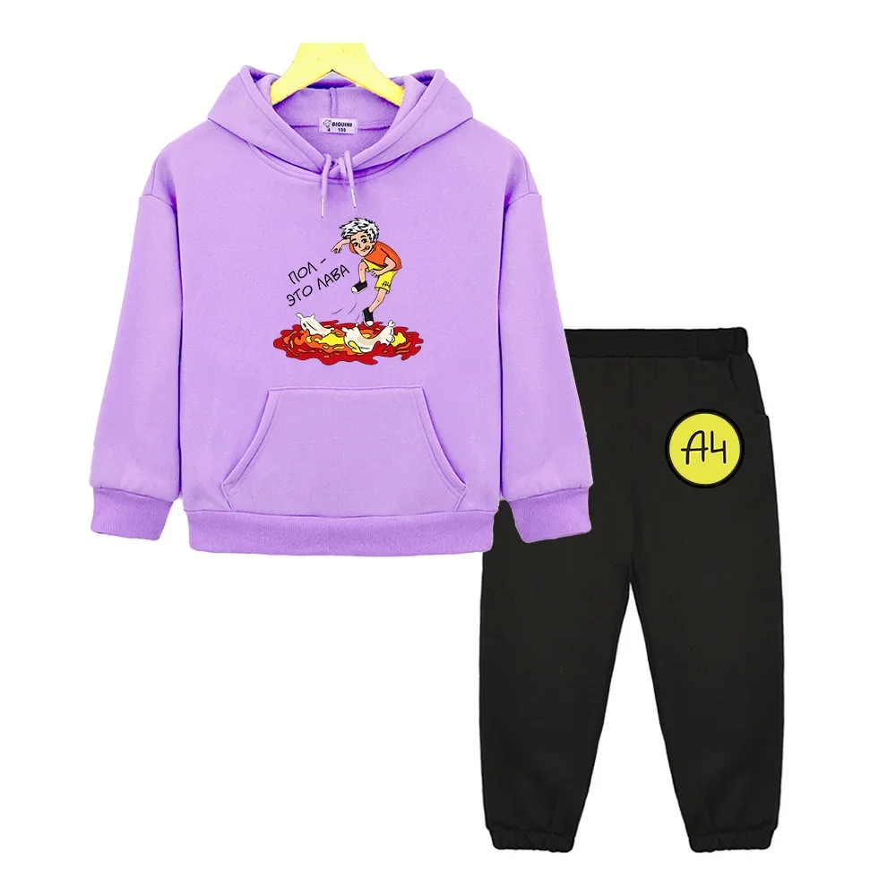 

Merch A4 Hot Game Autumn Hooded Sets Kids Boutique Clothes Fleece Sweatshirts Jacket Pullover Kawaii Anime Long Sleeve for Child