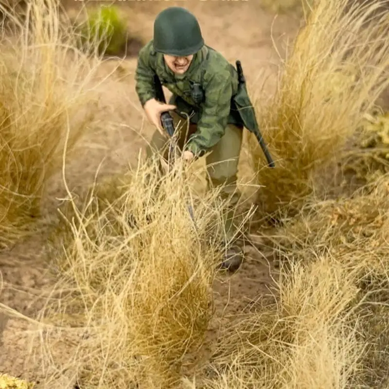 1 セット都市建設アクセサリーミニチュア静的草房模型現実的な草の群れ風景装飾モデル