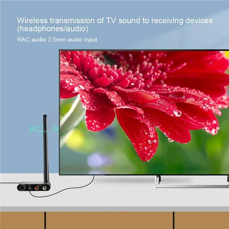 Trasmettitore e ricevitore audio musicale wireless 2X 50M 2.4G con adattatore audio wireless R/L RCA da 3,5 mm-Y41A